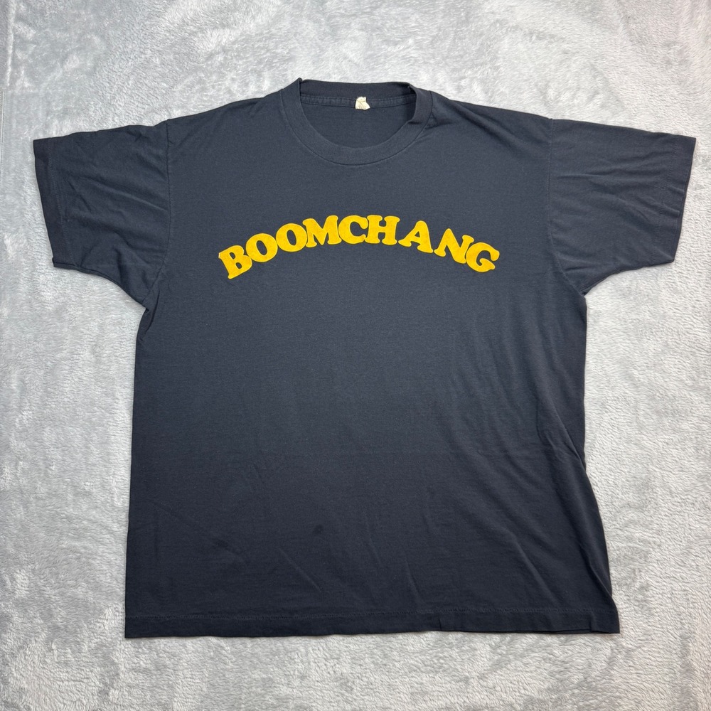 Vintage Screen Stars Boomchang T Shirt Mens XXL Black Single Stitch 80s
